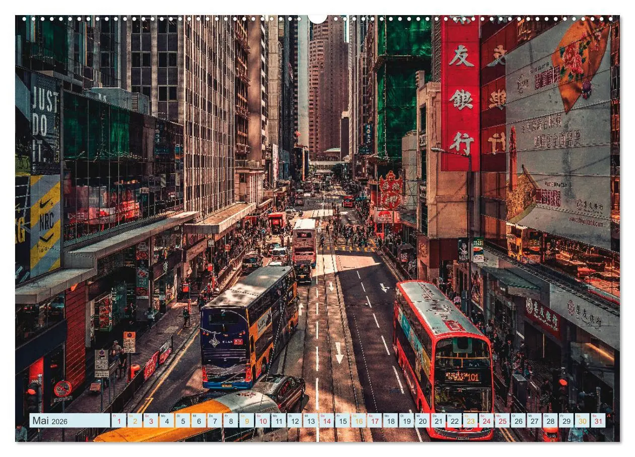 Bild: 9783457658642 | Hongkong Street (Wandkalender 2026 DIN A2 quer), CALVENDO...