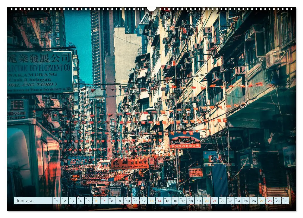 Bild: 9783457658642 | Hongkong Street (Wandkalender 2026 DIN A2 quer), CALVENDO...