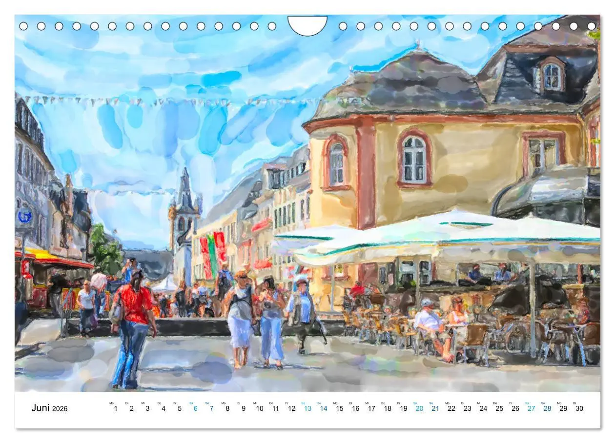 Bild: 9783457728642 | Trier - Illustrationen in Aquarell (Wandkalender 2026 DIN A4 quer),...