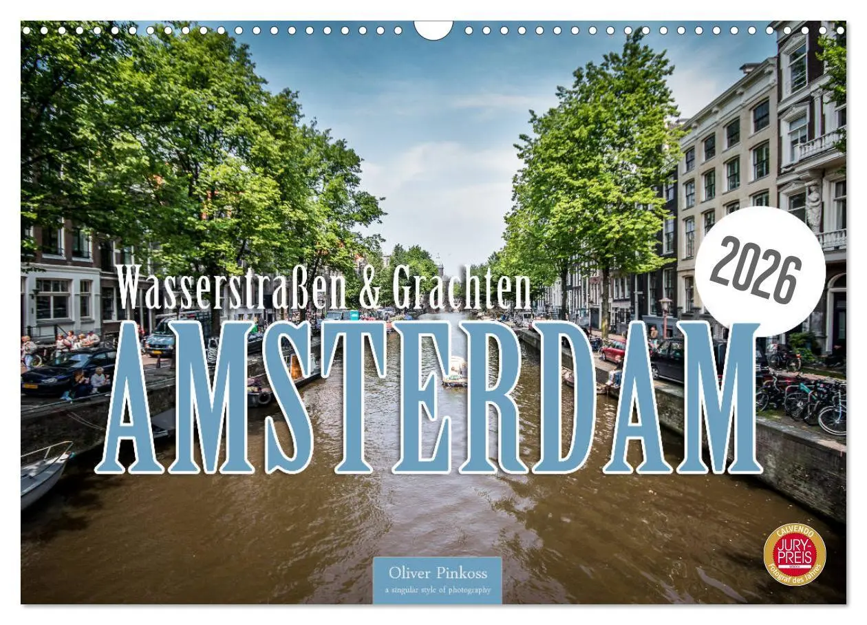 Cover: 9783457898642 | Amsterdam - Wasserstraßen und Grachten (Wandkalender 2026 DIN A3...