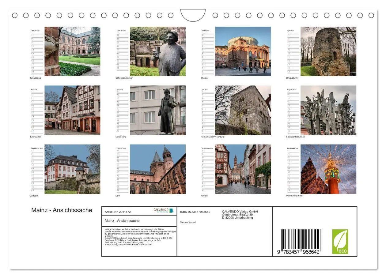 Bild: 9783457968642 | Mainz - Ansichtssache (Wandkalender 2026 DIN A4 quer), CALVENDO...