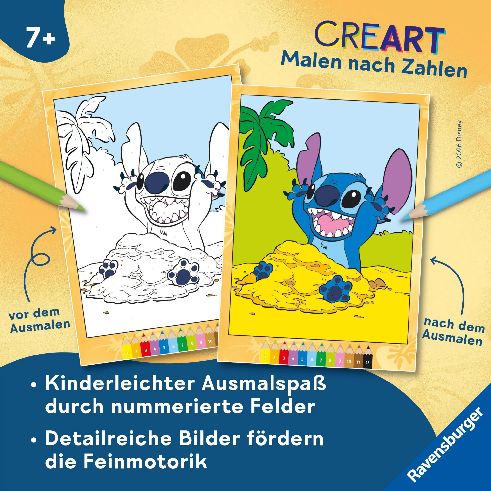 Bild: 9783473498642 | CreArt Malen nach Zahlen ab 7 Disney - Lilo &amp; Stitch | Taschenbuch