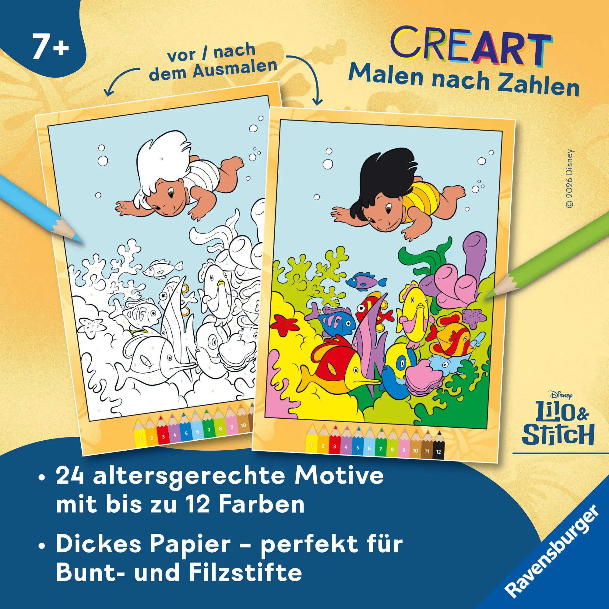 Bild: 9783473498642 | CreArt Malen nach Zahlen ab 7 Disney - Lilo &amp; Stitch | Taschenbuch