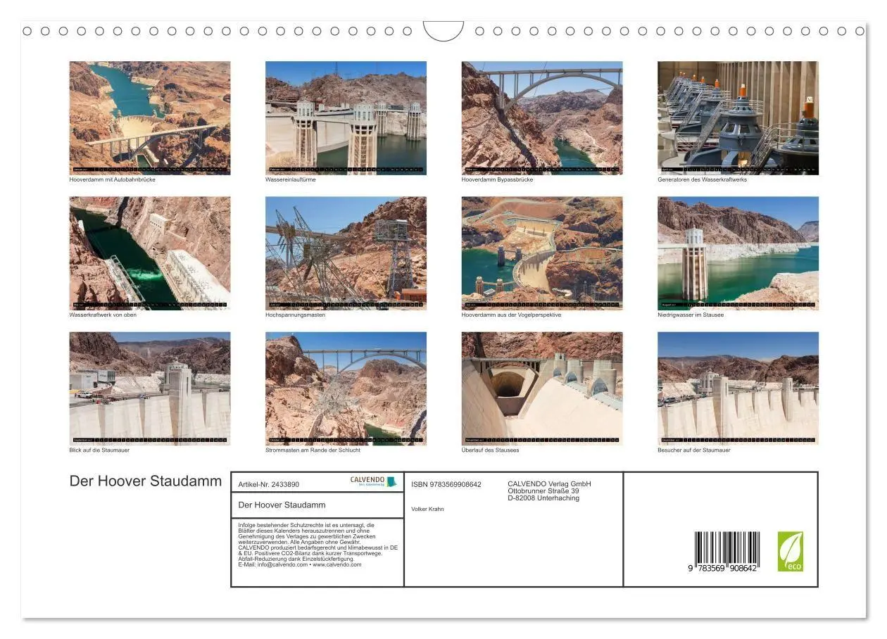 Bild: 9783569908642 | Der Hoover Staudamm (Wandkalender 2027 DIN A3 quer), CALVENDO...
