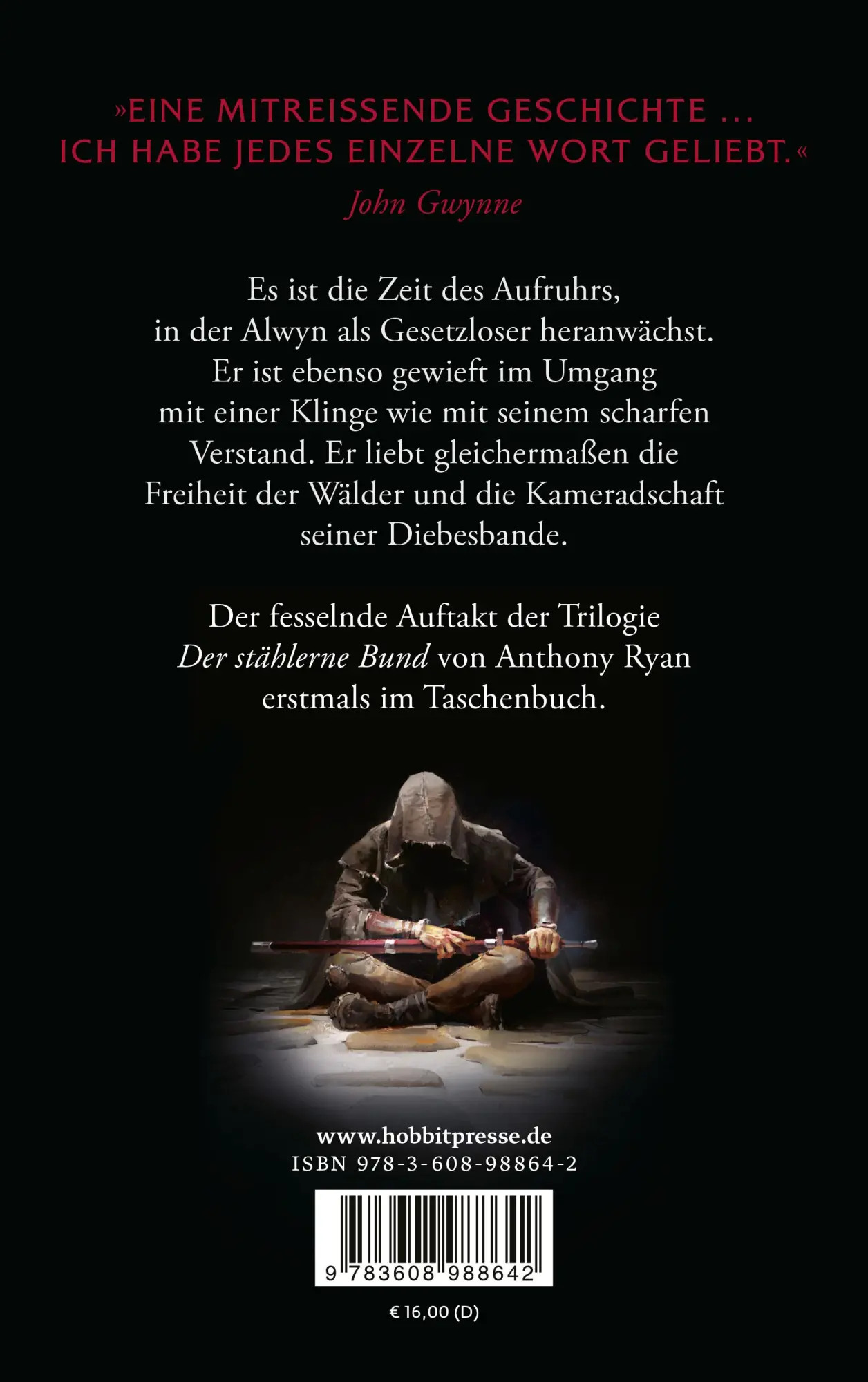 Rückseite: 9783608988642 | Der Paria | Der stählerne Bund 1 | Anthony Ryan | Taschenbuch | 720 S.