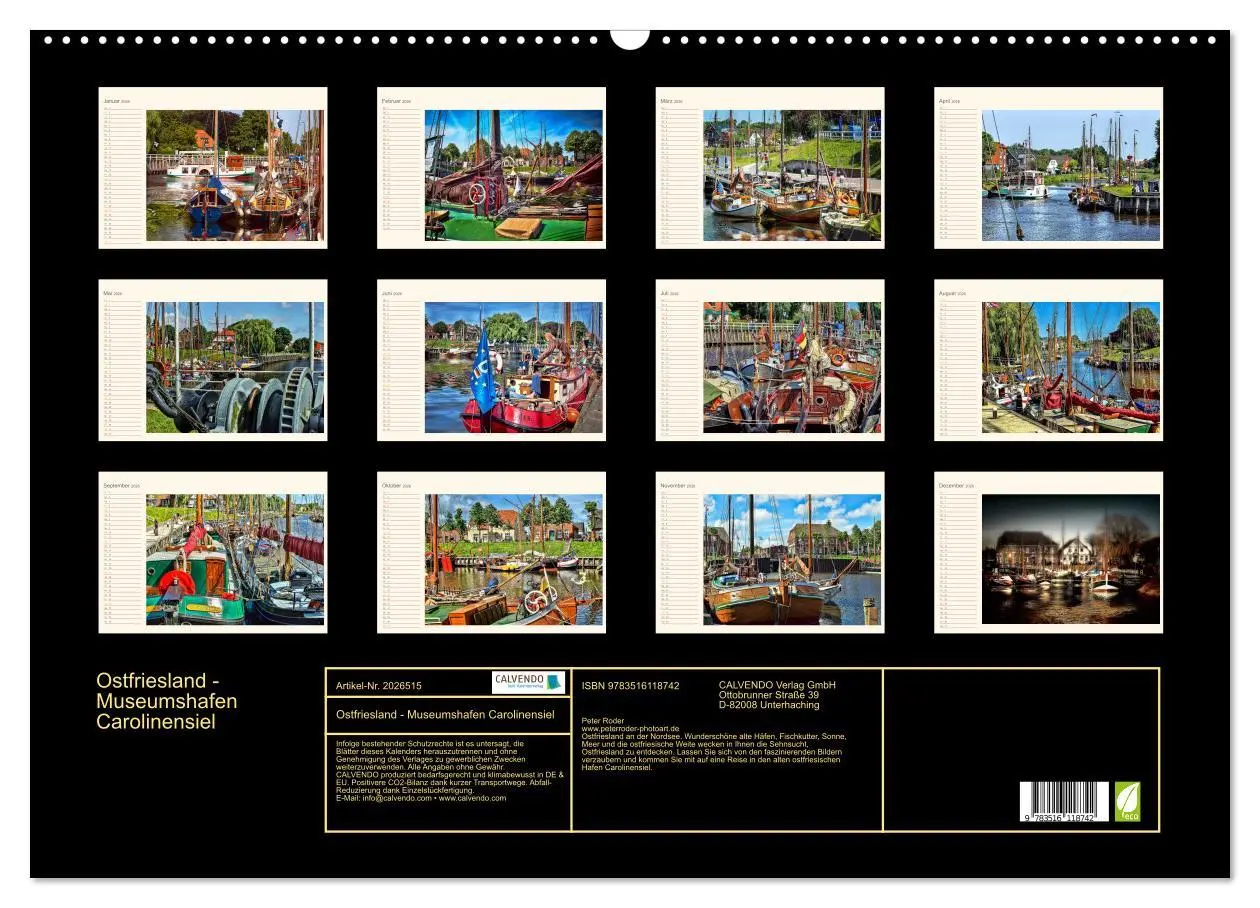 Bild: 9783516118742 | Ostfriesland - Museumshafen Carolinensiel (Wandkalender 2026 DIN A2...