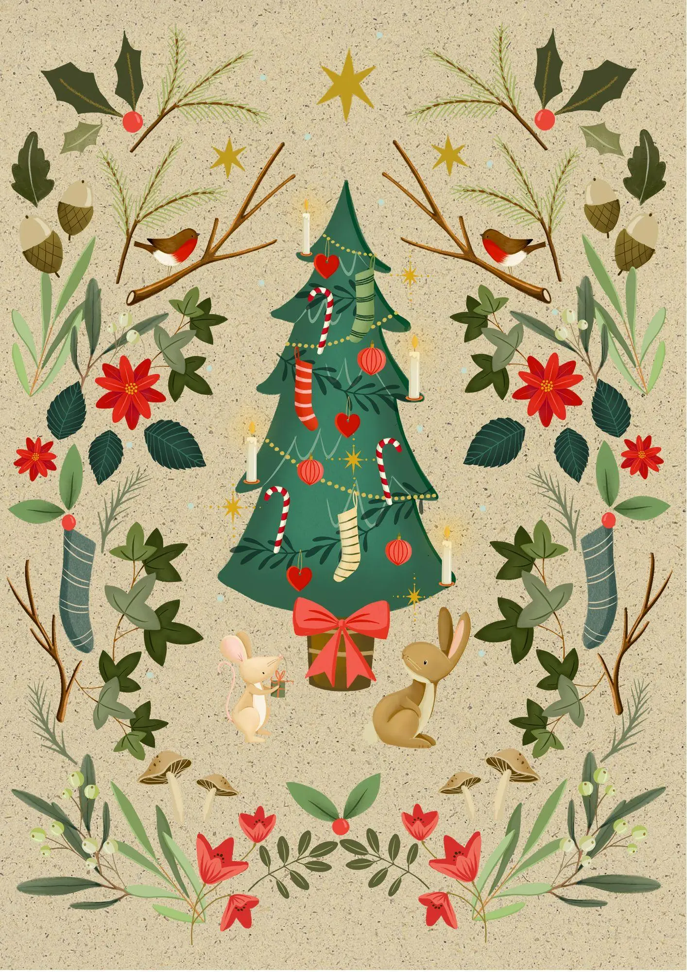 Bild: 4050003958842 | A5-Graspapier-Adventskalender - Weihnachtszauber | Nicola Evans | 4 S.
