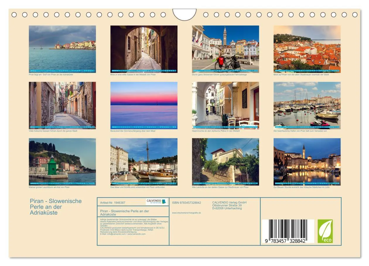 Bild: 9783457328842 | Piran - Slowenische Perle an der Adriaküste (Wandkalender 2026 DIN...
