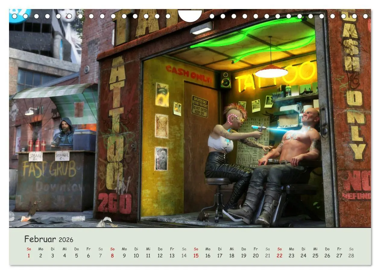 Bild: 9783457638842 | Science Fiction Cyberpunk (Wandkalender 2026 DIN A4 quer), CALVENDO...
