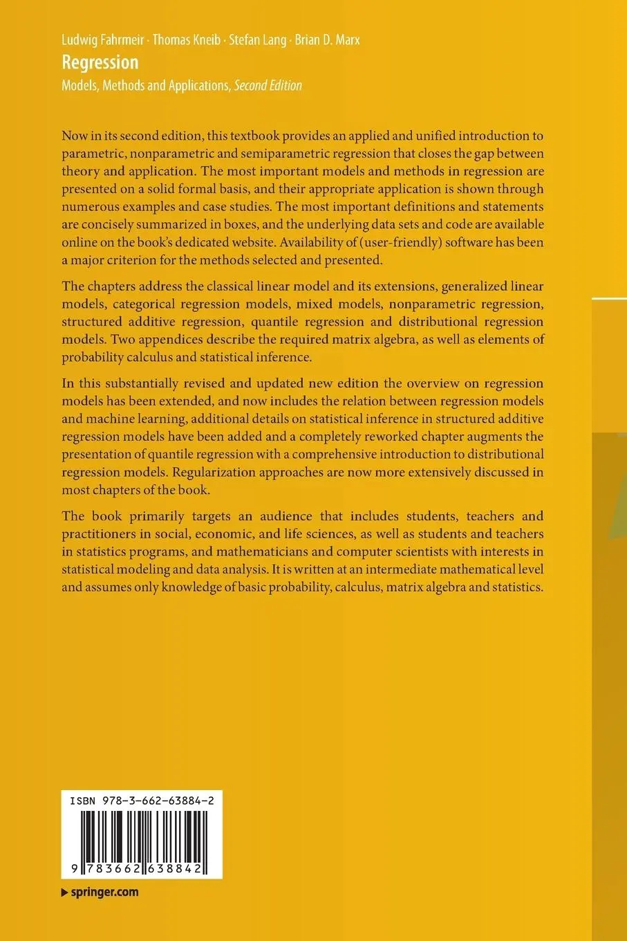 Rückseite: 9783662638842 | Regression | Models, Methods and Applications | Fahrmeir (u. a.) | xx