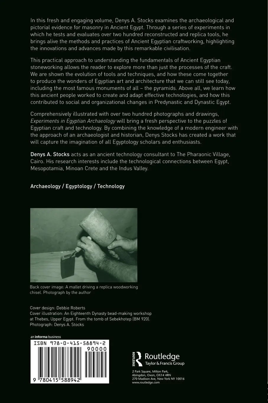 Rückseite: 9780415588942 | Experiments in Egyptian Archaeology | Denys A Stocks | Taschenbuch