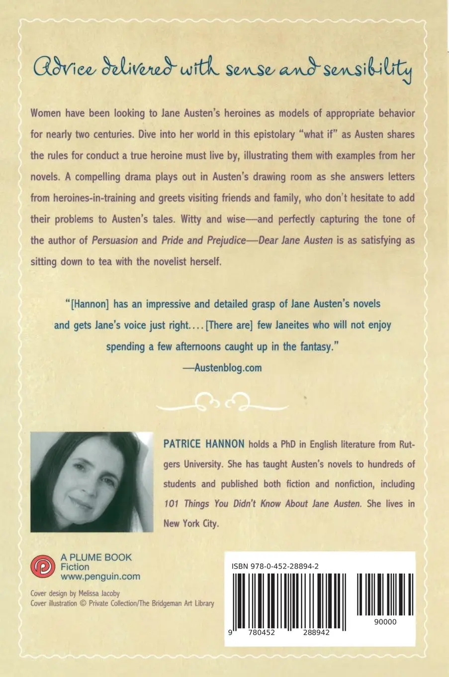 Rückseite: 9780452288942 | Dear Jane Austen | A Heroine's Guide to Life and Love | Patrice Hannon