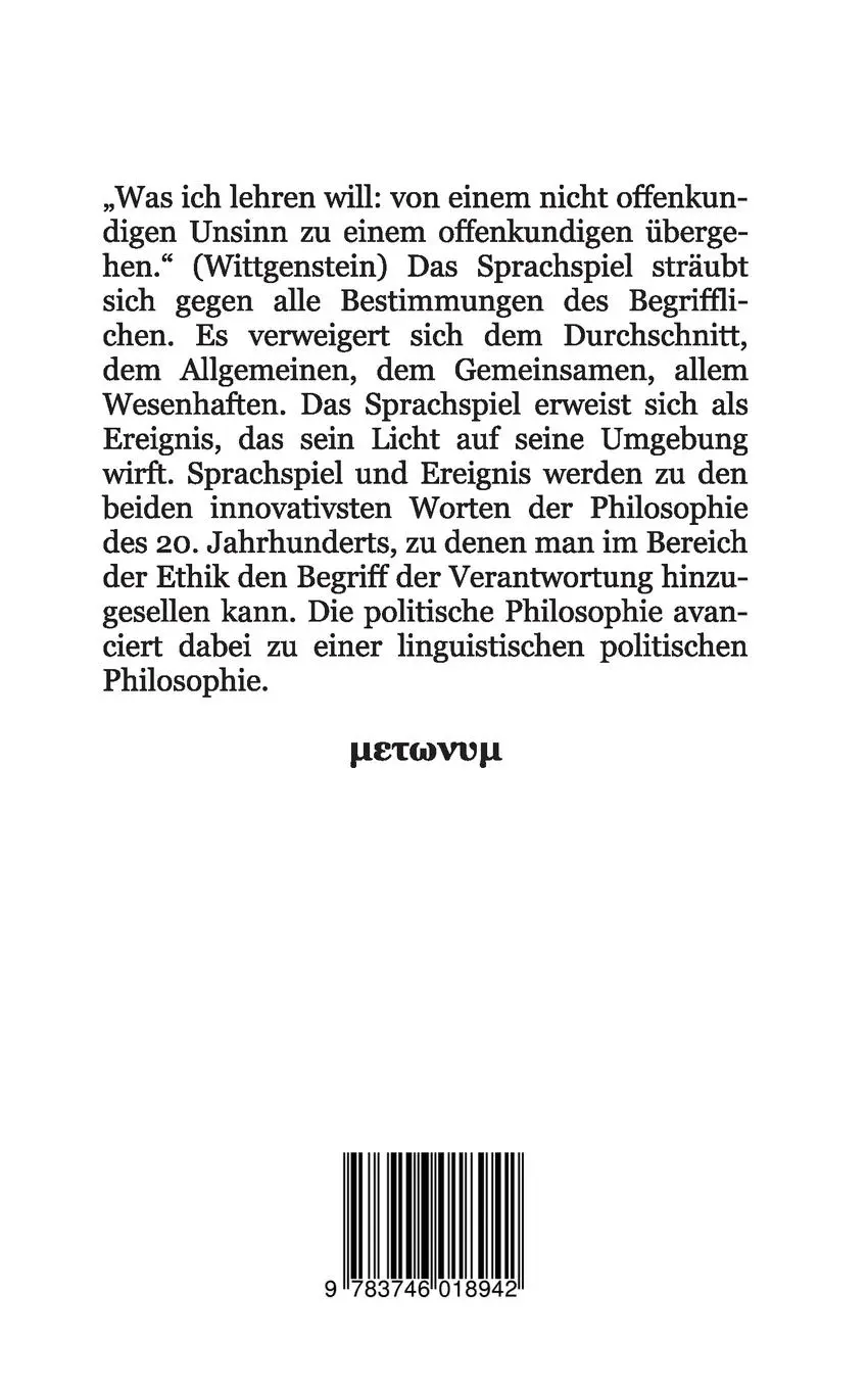 Rückseite: 9783746018942 | Das Blau des Sprachspiels | Hans-Martin Schönherr-Mann | Taschenbuch