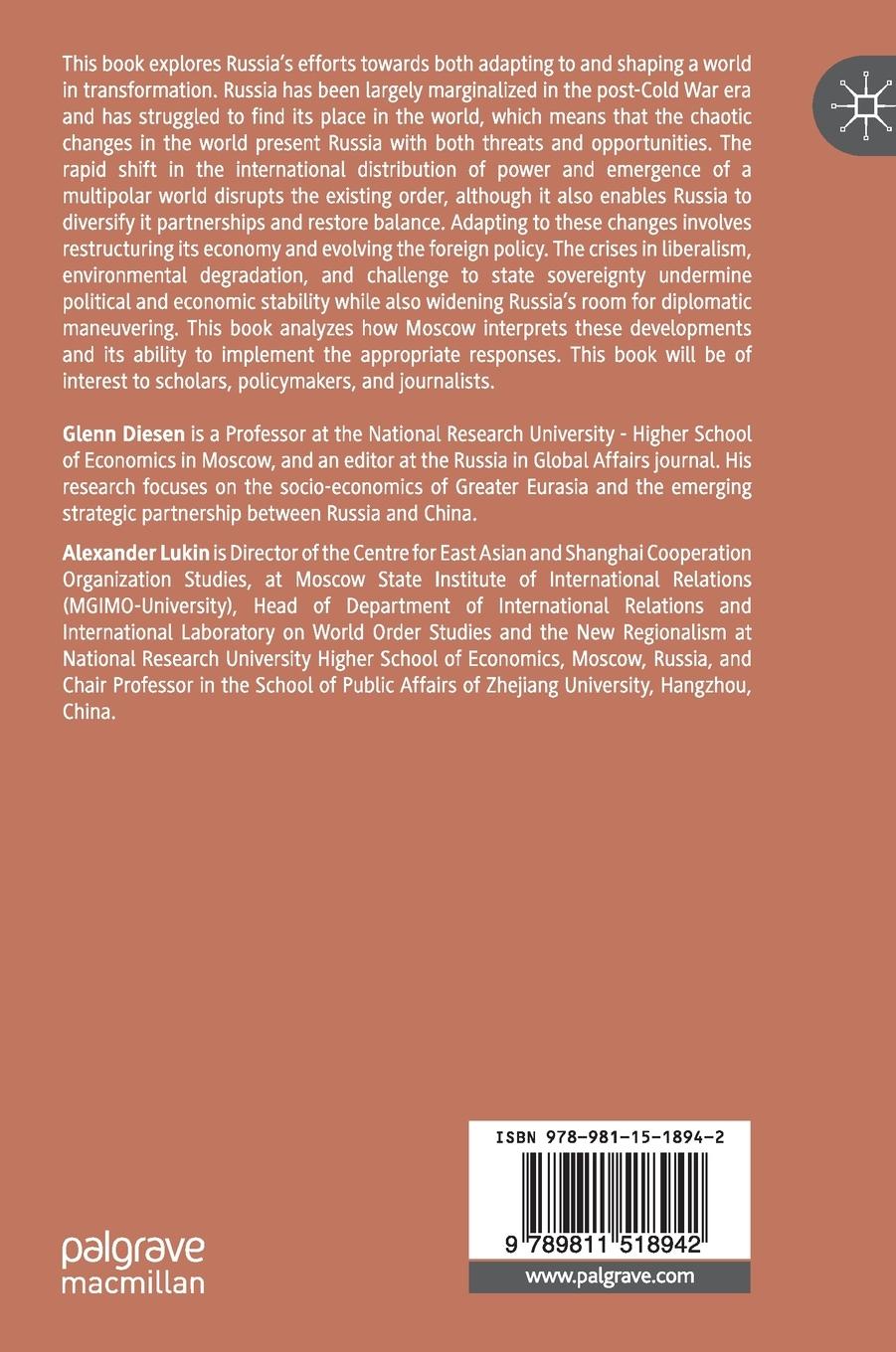 Rückseite: 9789811518942 | Russia in a Changing World | Alexander Lukin (u. a.) | Buch | xxiii