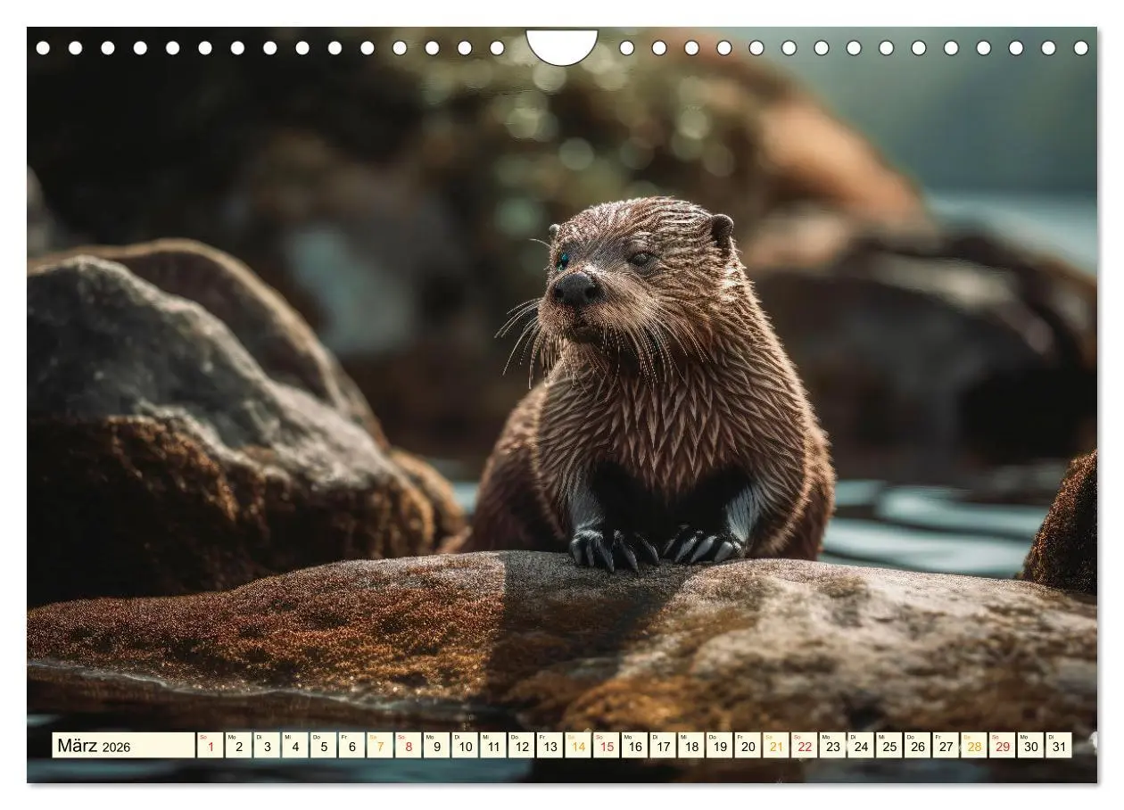 Bild: 9783457379042 | Fischotter - schlaue Jäger (Wandkalender 2026 DIN A4 quer),...