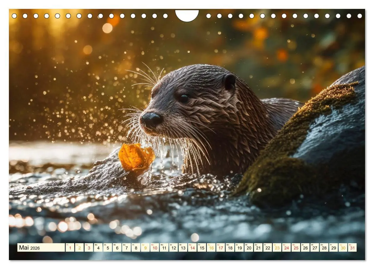 Bild: 9783457379042 | Fischotter - schlaue Jäger (Wandkalender 2026 DIN A4 quer),...