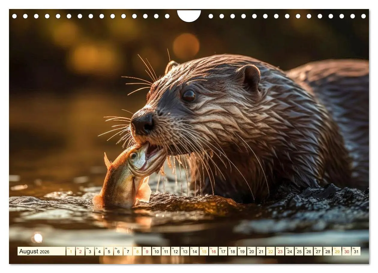 Bild: 9783457379042 | Fischotter - schlaue Jäger (Wandkalender 2026 DIN A4 quer),...