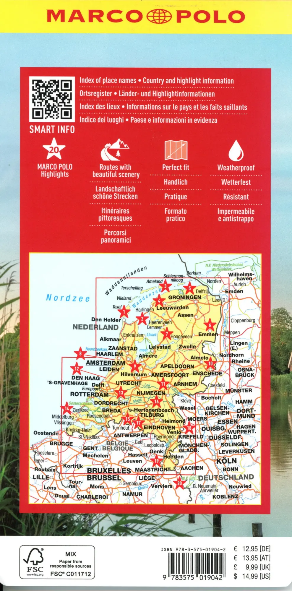 Bild: 9783575019042 | MARCO POLO Reisekarte Niederlande 1:275.000 | (Land-)Karte | Englisch
