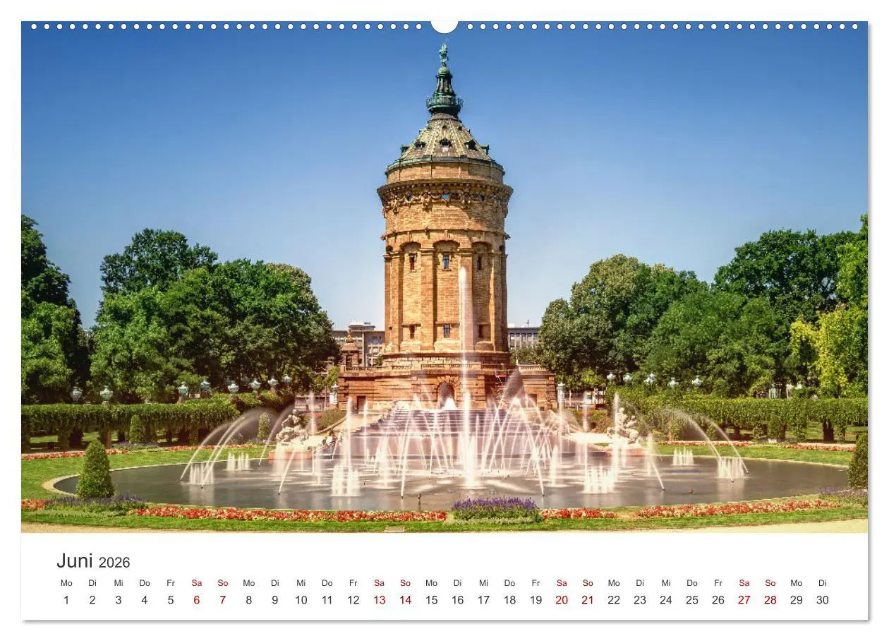 Bild: 9783457369142 | Der Mannheimer Wasserturm (Wandkalender 2026 DIN A2 quer), CALVENDO...