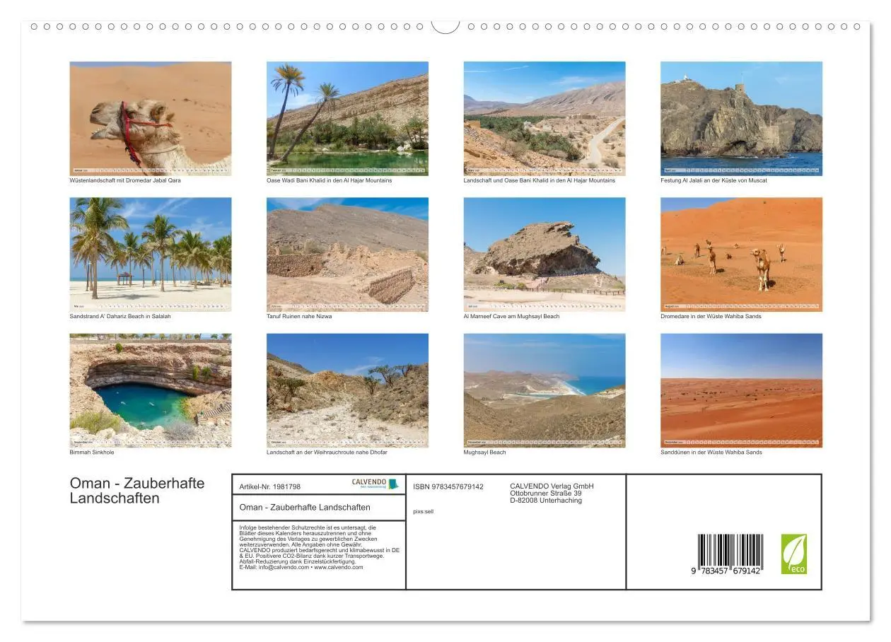 Bild: 9783457679142 | Oman - Zauberhafte Landschaften (hochwertiger Premium Wandkalender...