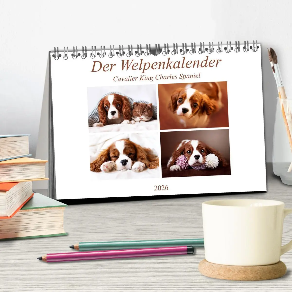 Bild: 9783457749142 | Der Welpenkalender - Cavalier King Charles Spaniel (Tischkalender...