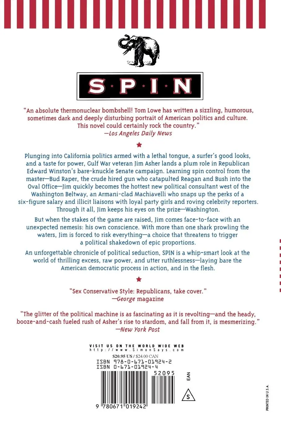 Rückseite: 9780671019242 | Spin | Tom Lowe | Taschenbuch | Kartoniert / Broschiert | Englisch