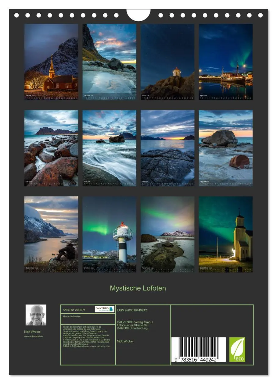Bild: 9783516449242 | Mystische Lofoten (Wandkalender 2026 DIN A4 hoch), CALVENDO...