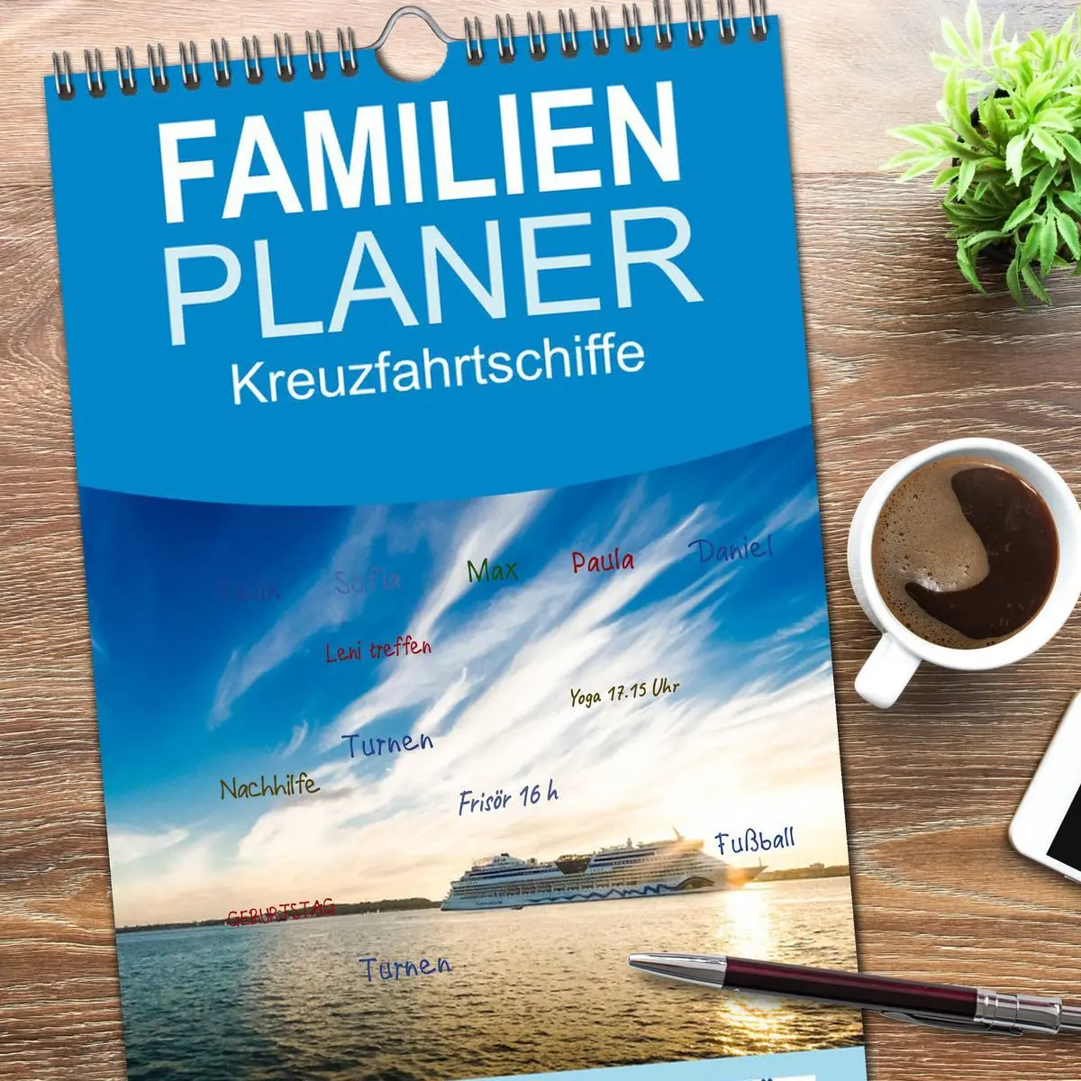 Bild: 9783516519242 | Familienplaner 2026 - Kreuzfahrtschiffe mit 5 Spalten...