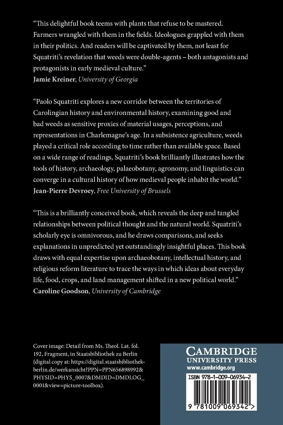 Rückseite: 9781009069342 | Weeds and the Carolingians | Paolo Squatriti | Taschenbuch | Englisch
