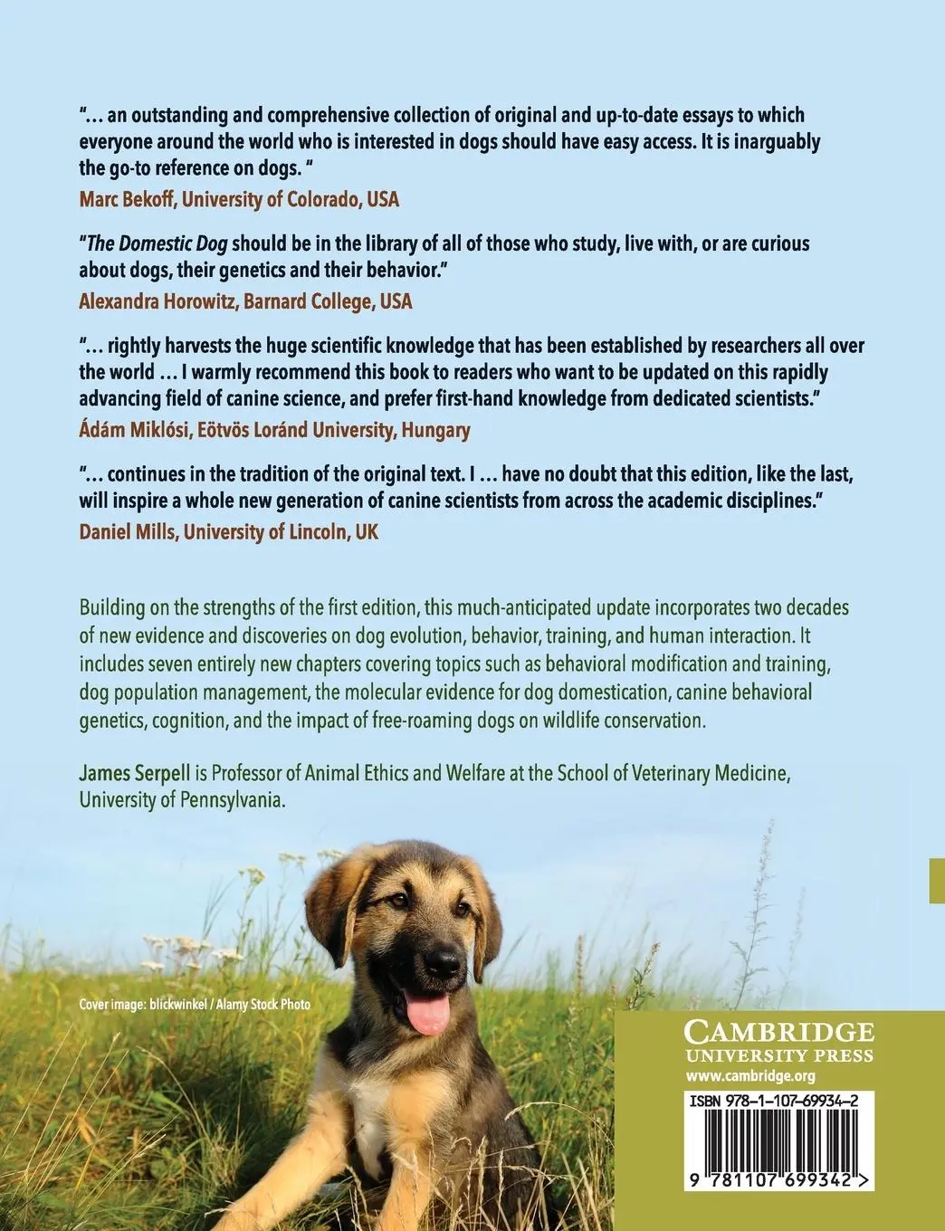 Rückseite: 9781107699342 | The Domestic Dog | James Serpell | Taschenbuch | Englisch | 2016