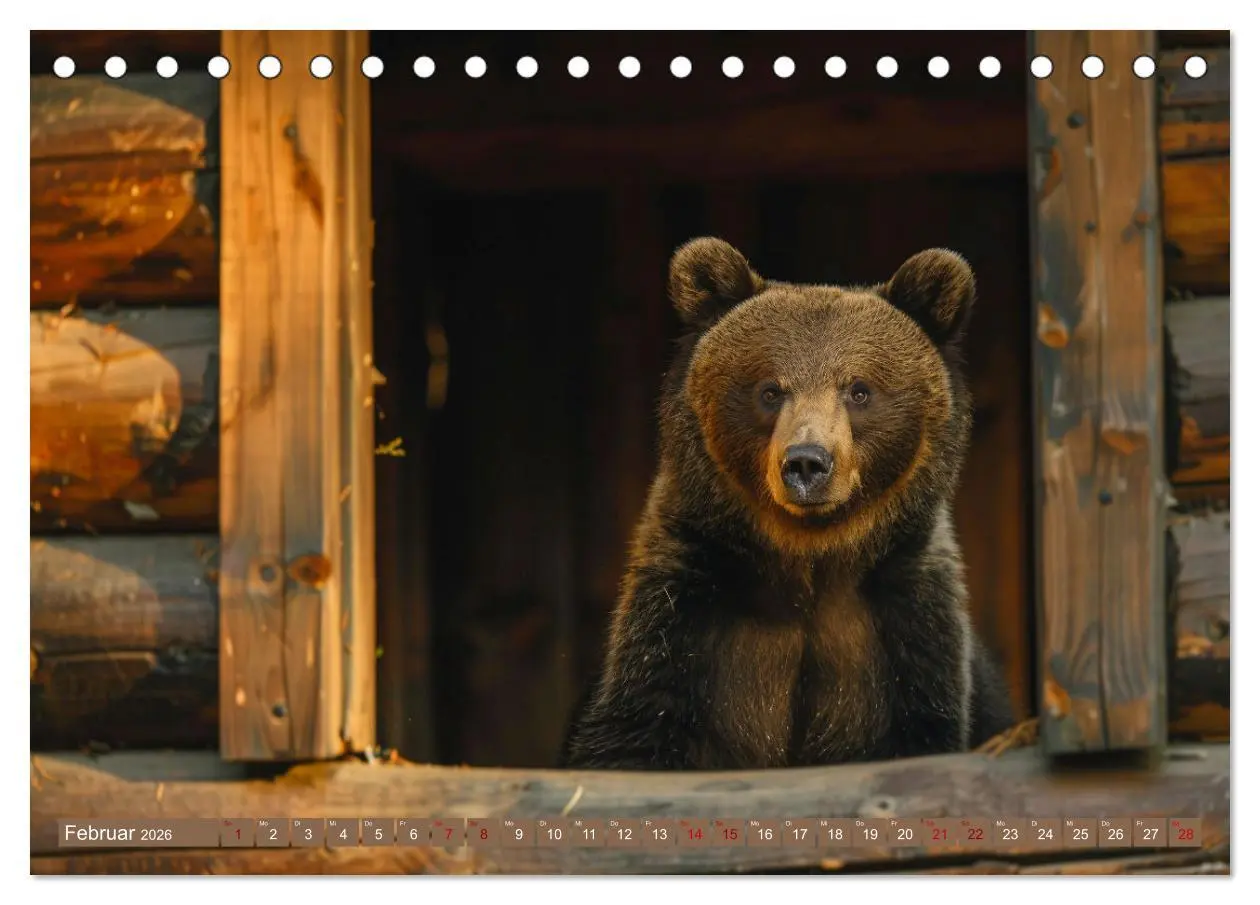 Bild: 9783457419342 | Wildes Bärenland (Tischkalender 2026 DIN A5 quer), CALVENDO...