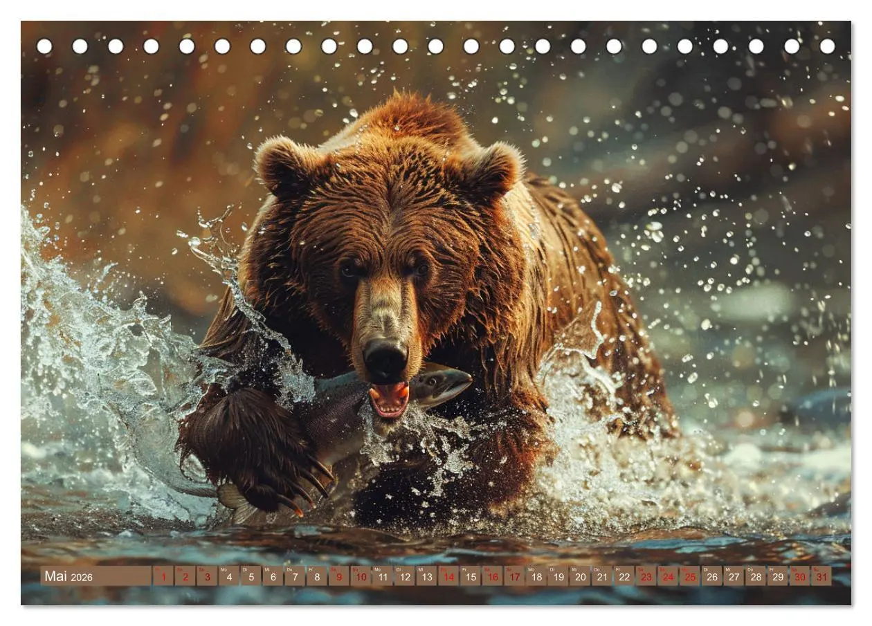 Bild: 9783457419342 | Wildes Bärenland (Tischkalender 2026 DIN A5 quer), CALVENDO...