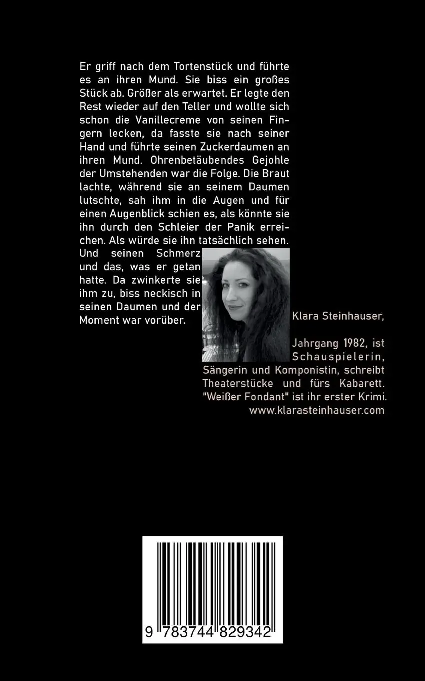 Rückseite: 9783744829342 | Weißer Fondant | Klara Steinhauser | Taschenbuch | Paperback | 160 S.