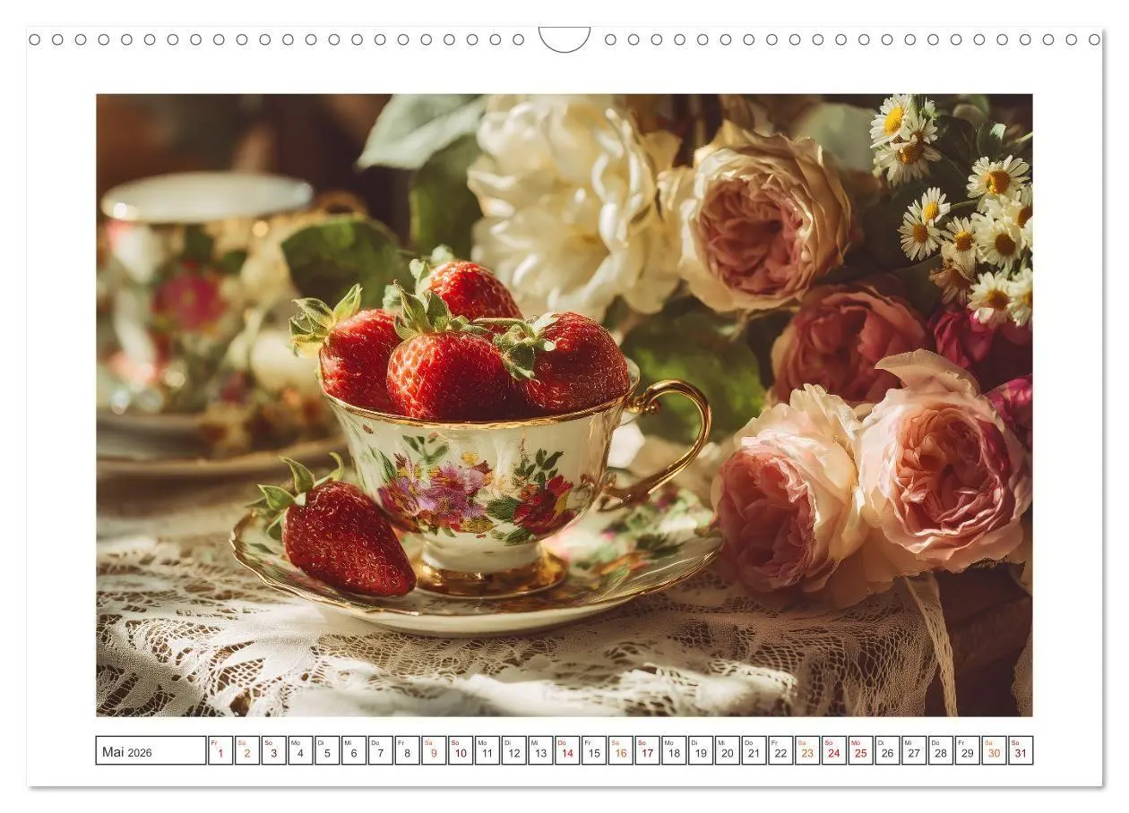 Bild: 9783516739442 | Nostalgische Teestunden (Wandkalender 2026 DIN A3 quer), CALVENDO...