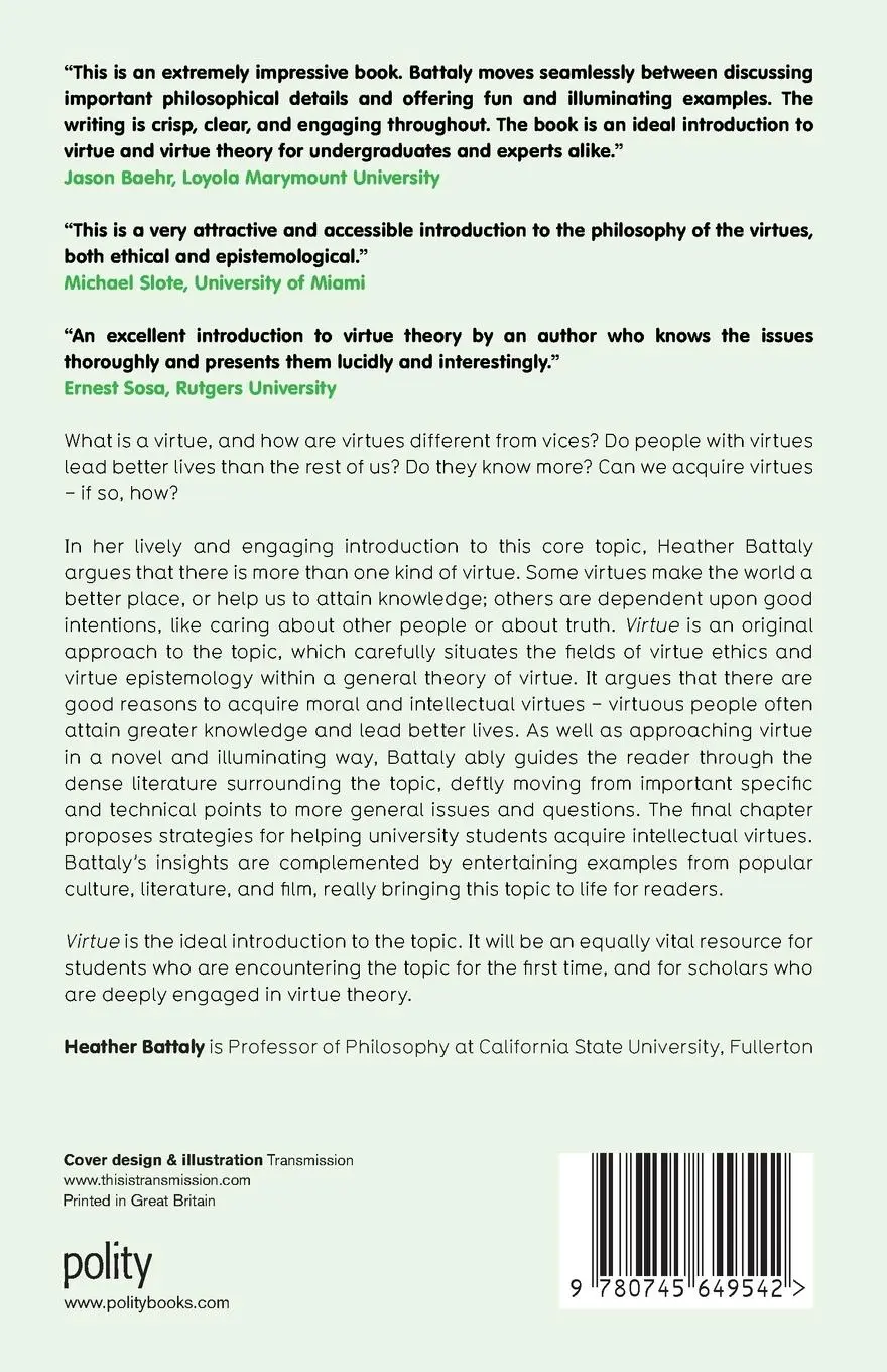 Rückseite: 9780745649542 | Virtue | Heather Battaly | Taschenbuch | 200 S. | Englisch | 2015