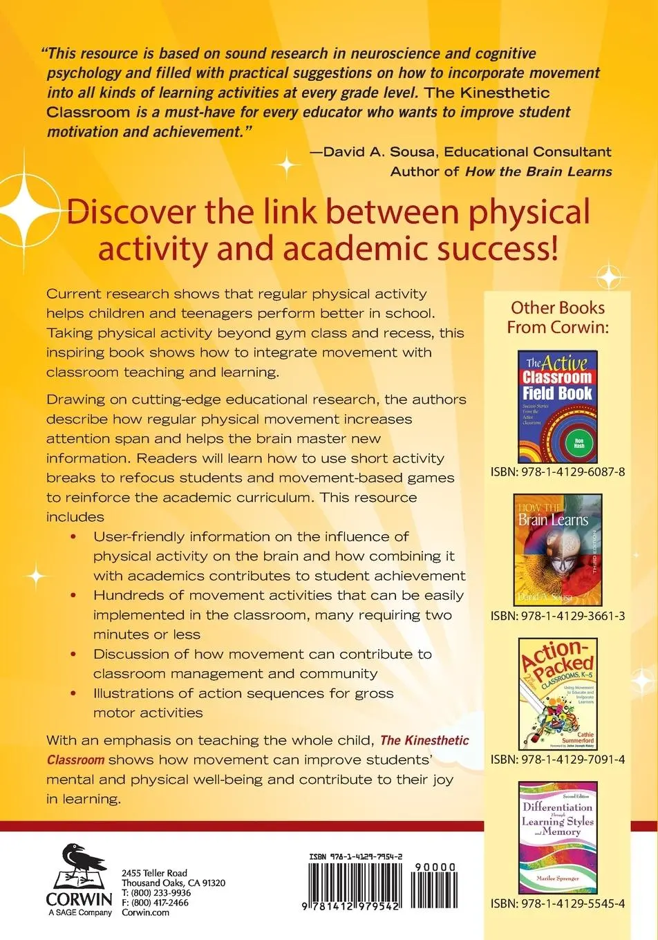 Rückseite: 9781412979542 | The Kinesthetic Classroom | Teaching and Learning Through Movement