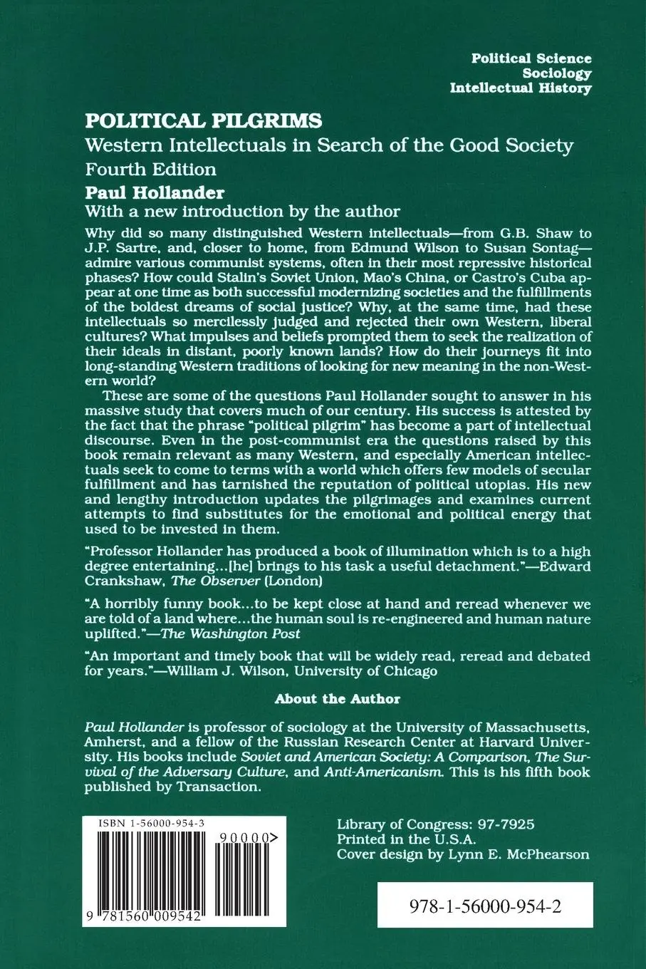 Rückseite: 9781560009542 | Political Pilgrims | Edward Banfield | Taschenbuch | Englisch | 1997