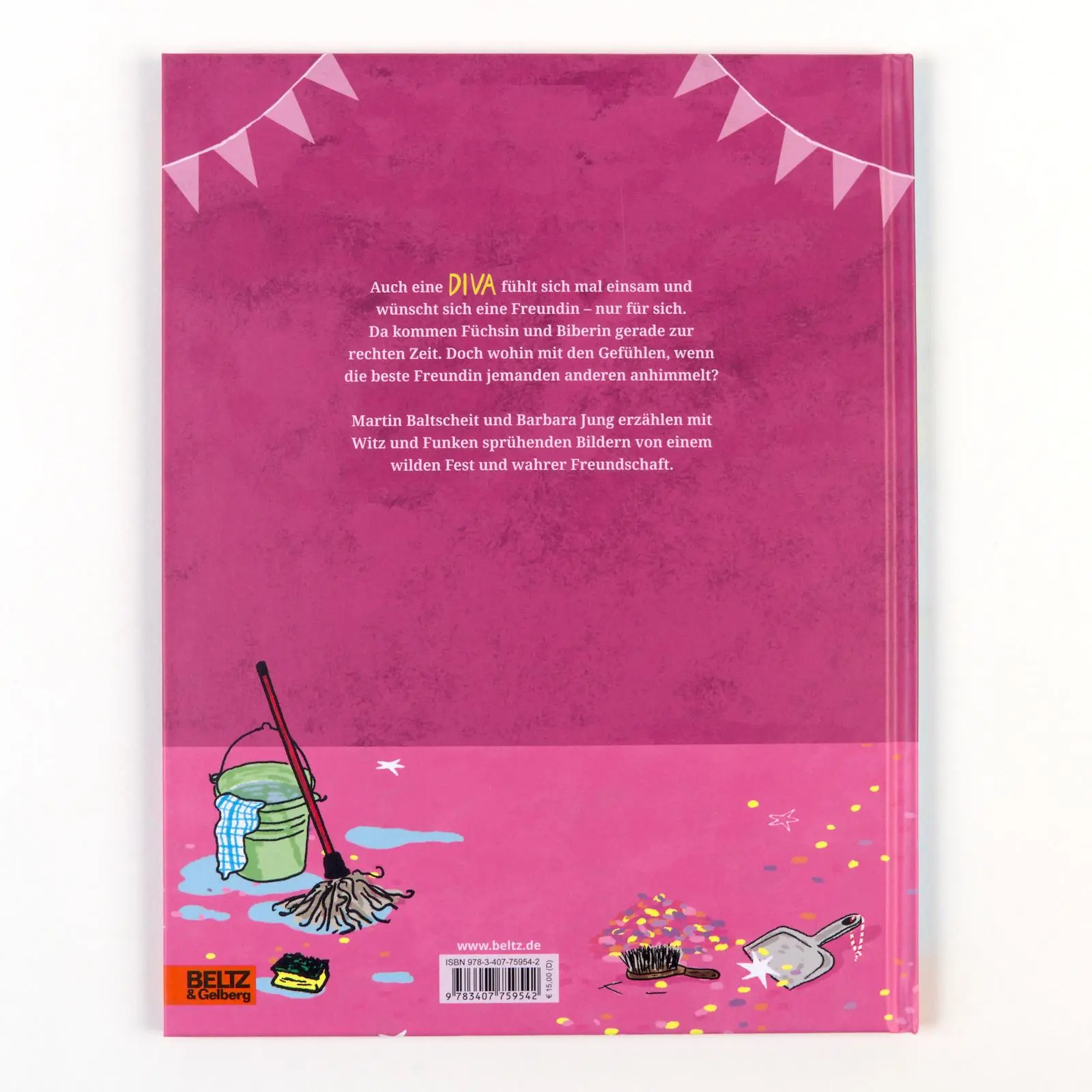 Rückseite: 9783407759542 | DIVA feiert ein Fest | Vierfarbiges Bilderbuch | Martin Baltscheit