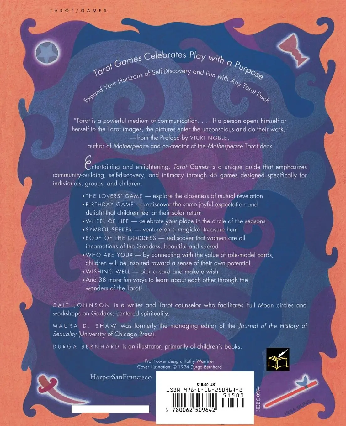 Rückseite: 9780062509642 | Tarot Games | Cait Johnson (u. a.) | Taschenbuch | Englisch | 1994