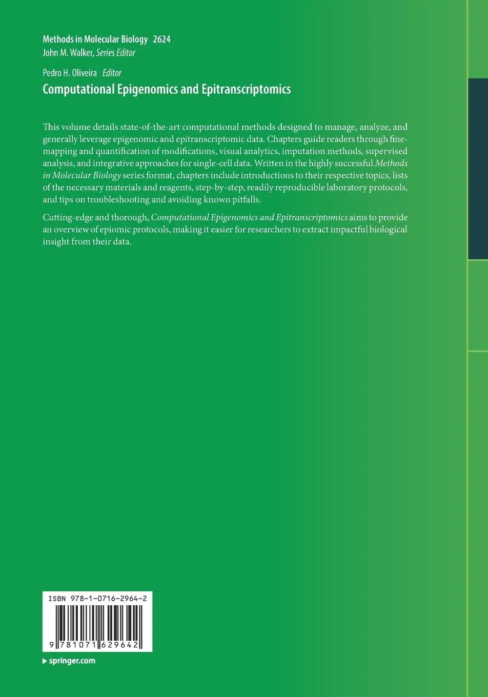 Rückseite: 9781071629642 | Computational Epigenomics and Epitranscriptomics | Pedro H. Oliveira