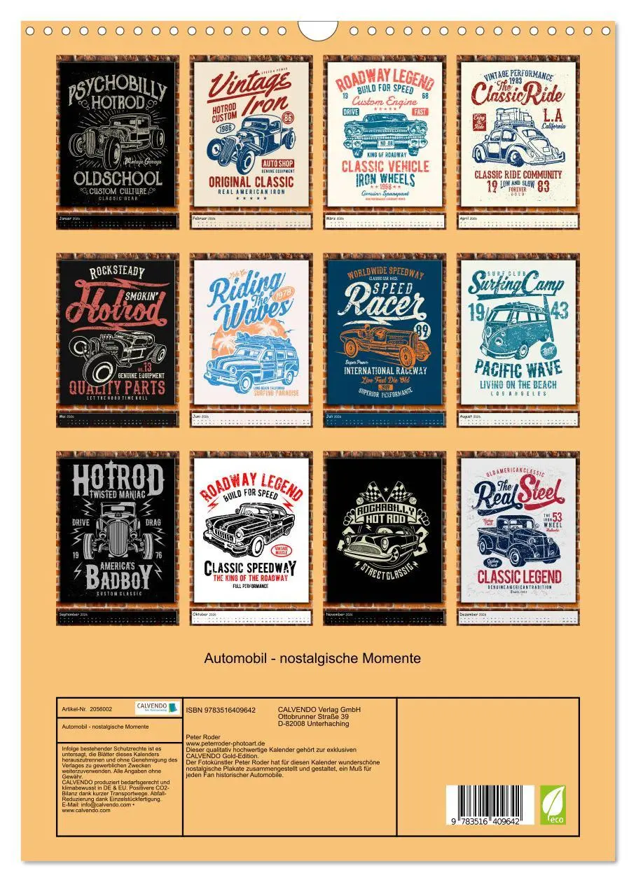 Bild: 9783516409642 | Automobil - nostalgische Momente (Wandkalender 2026 DIN A3 hoch),...