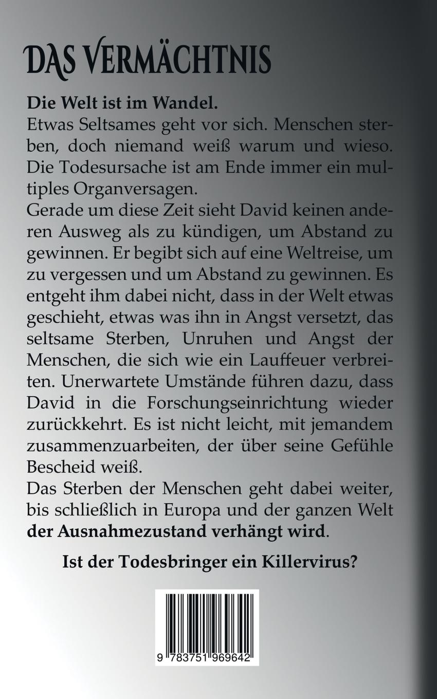 Rückseite: 9783751969642 | Das Vermächtnis | 2. Ausnahmezustand | J. J. Plisk | Taschenbuch
