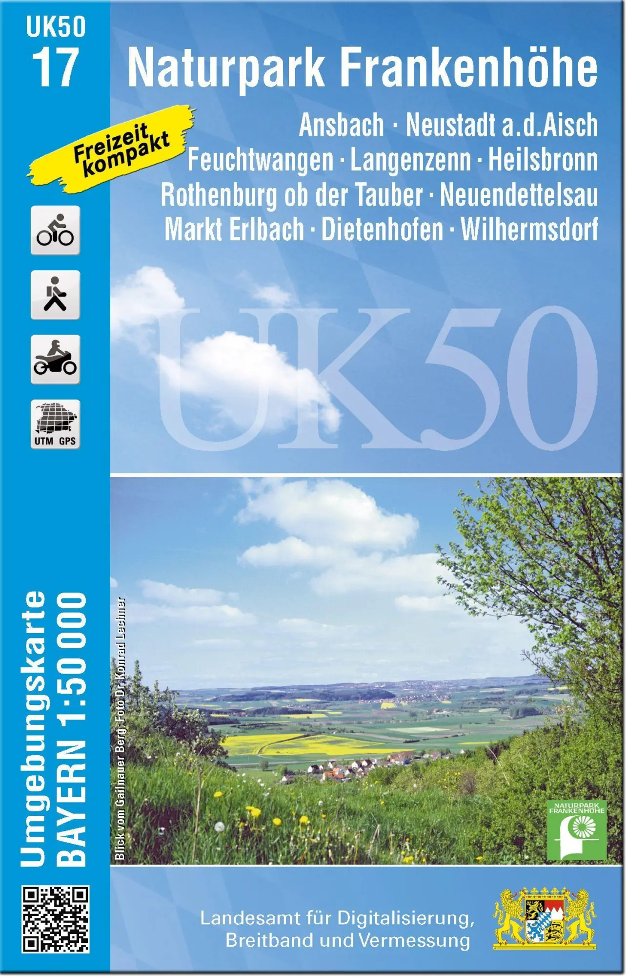 Cover: 9783899339642 | UK50-17 Naturpark Frankenhöhe | Digitalisierung | (Land-)Karte | 2023