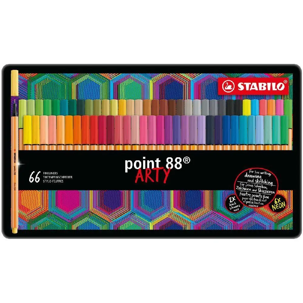 Cover: 4006381579742 | STABILO point 88 66er Metalletui ARTY | In Karton | 88/66-031 | 2022