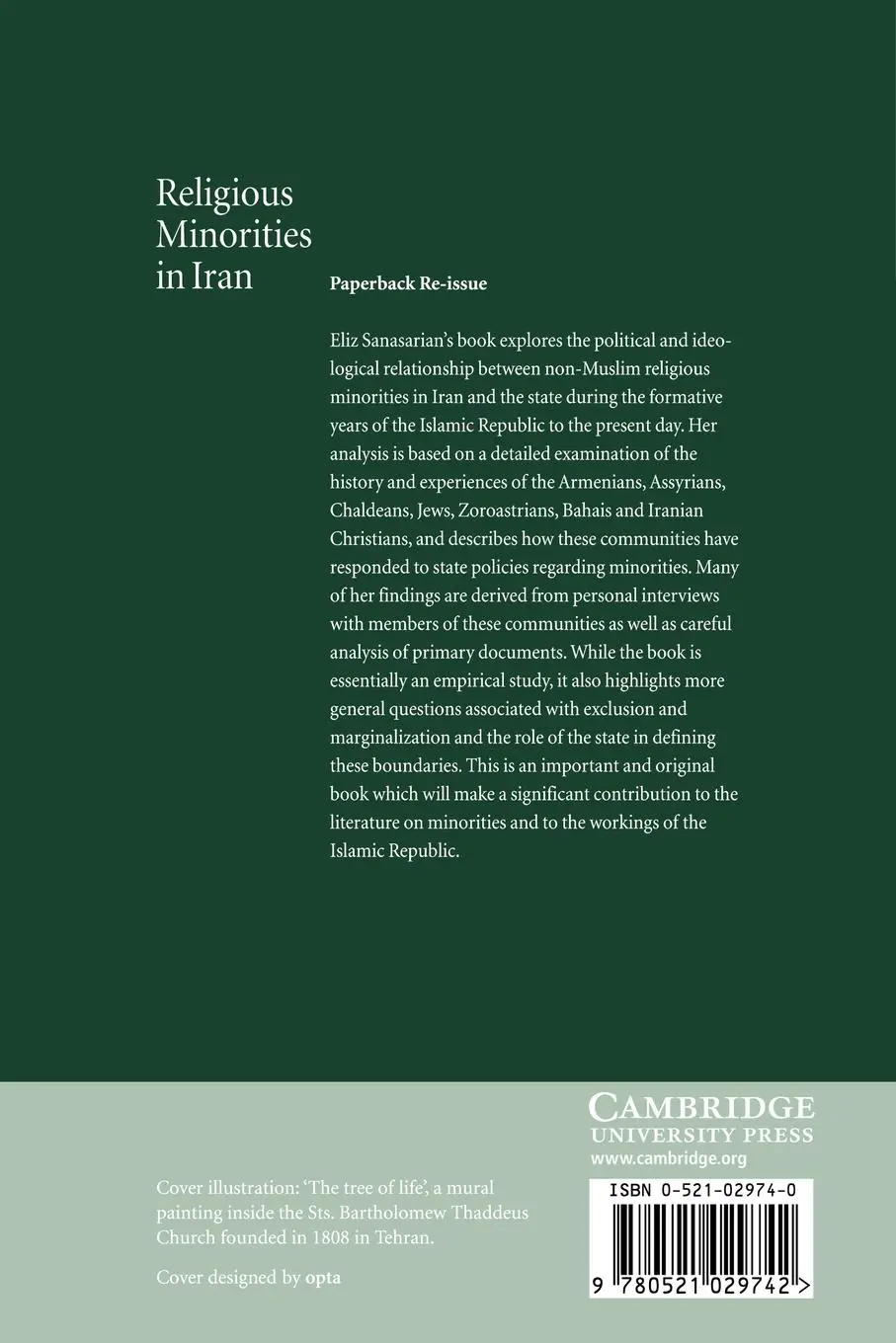 Rückseite: 9780521029742 | Religious Minorities in Iran | Eliz Sanasarian | Taschenbuch | 2006