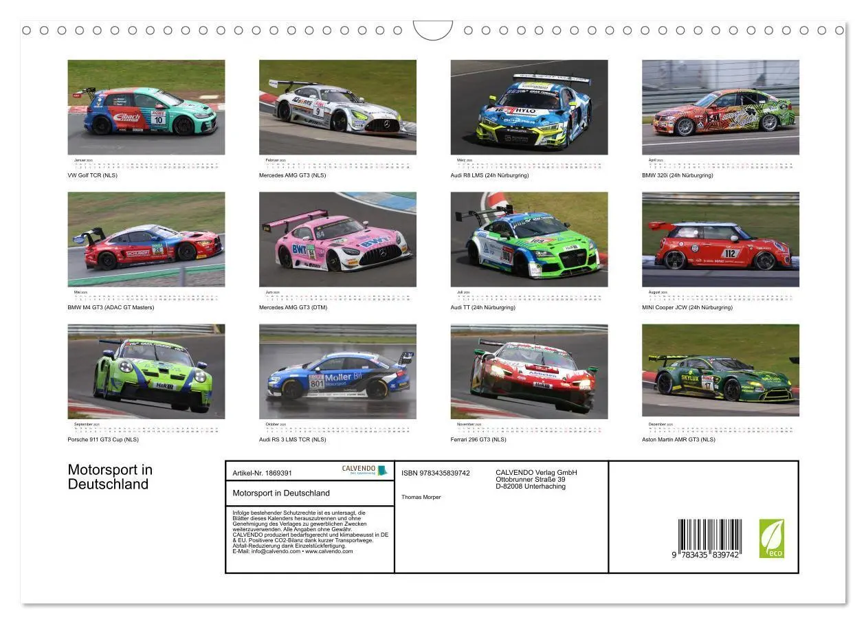 Bild: 9783435839742 | Motorsport in Deutschland (Wandkalender 2025 DIN A3 quer), CALVENDO...