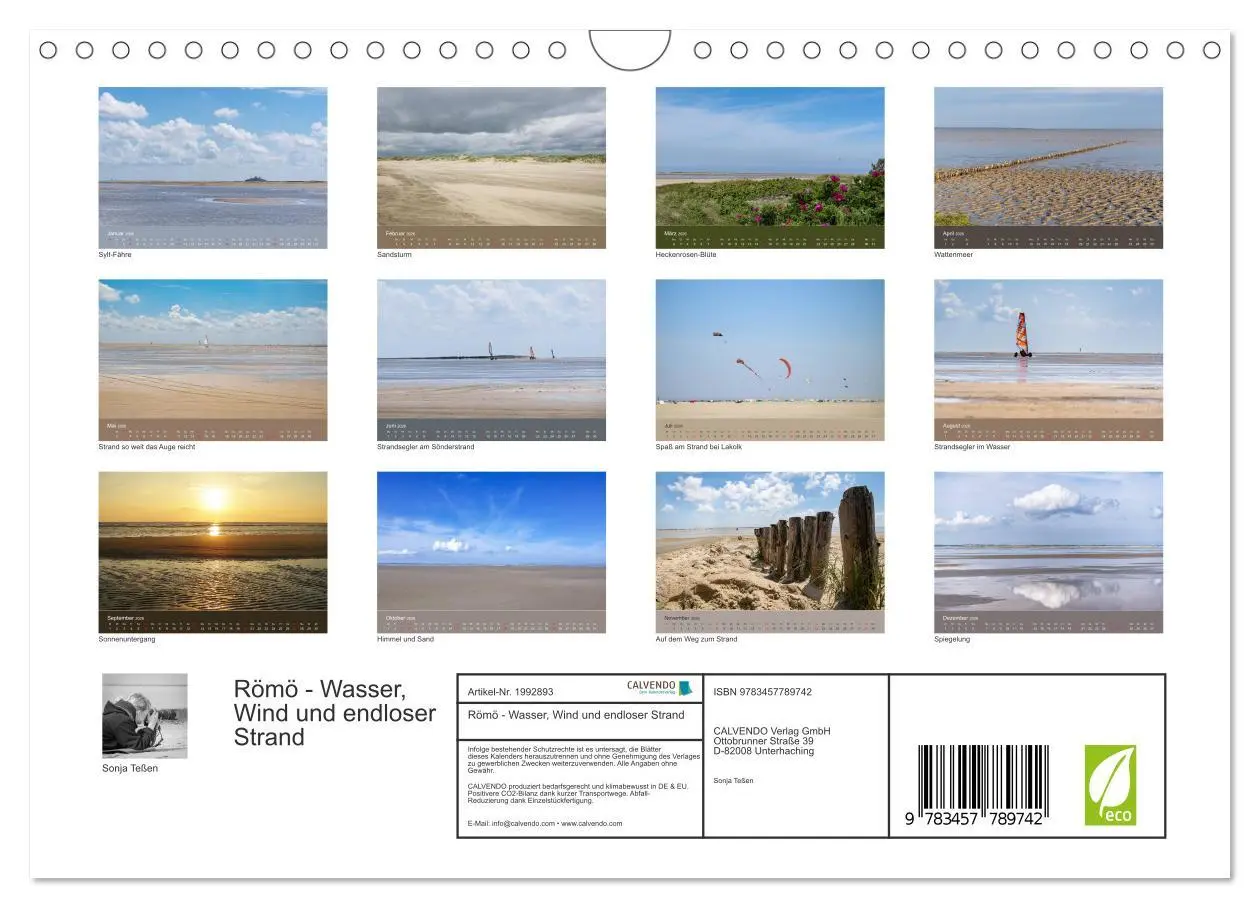 Bild: 9783457789742 | Römö - Wasser, Wind und endloser Strand (Wandkalender 2026 DIN A4...