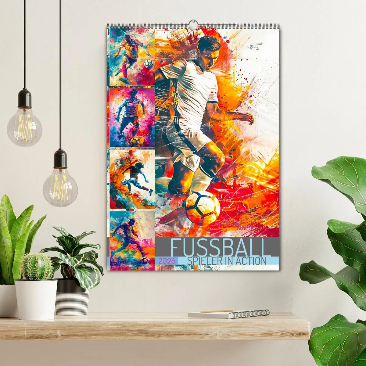 Bild: 9783516259742 | Fussball - Spieler in Action (Wandkalender 2026 DIN A2 hoch),...