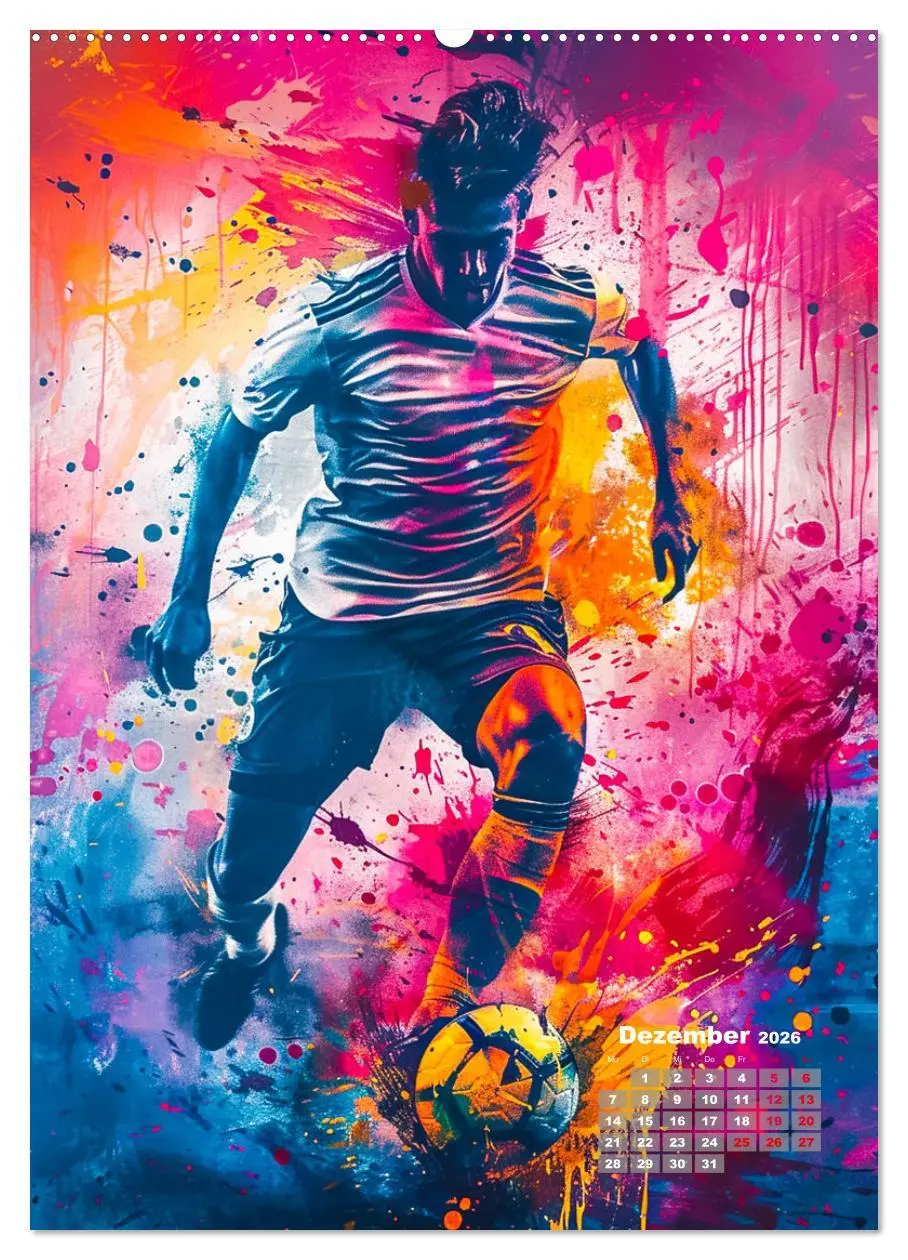 Bild: 9783516259742 | Fussball - Spieler in Action (Wandkalender 2026 DIN A2 hoch),...