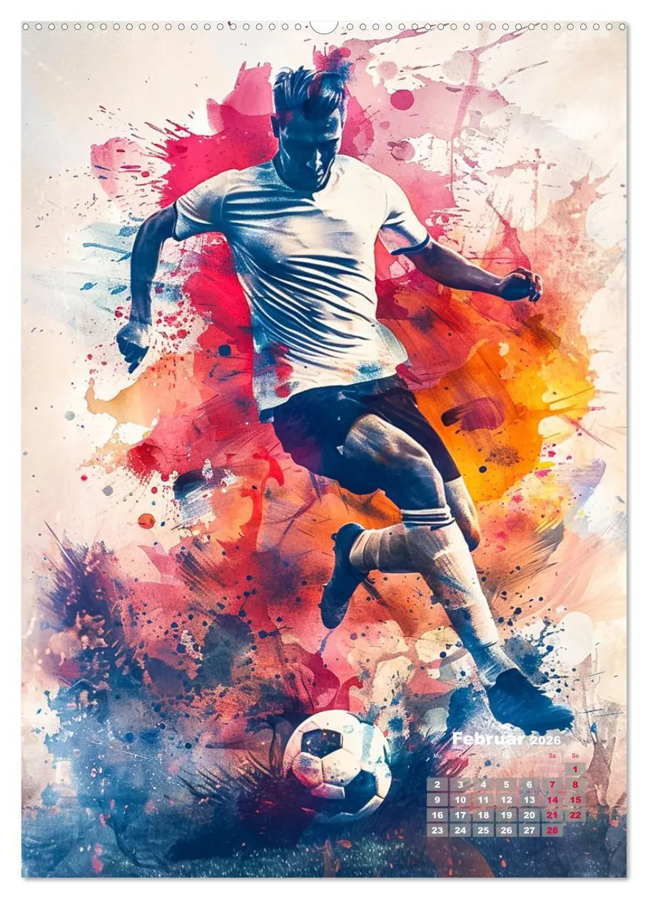 Bild: 9783516259742 | Fussball - Spieler in Action (Wandkalender 2026 DIN A2 hoch),...